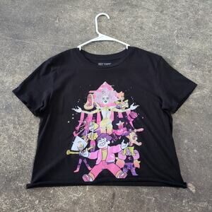 Steven Universe Crop Top Shirt Womens S Black Cropped Retro Y2K Hot Topic Anime
